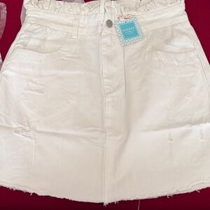 Hayden White Denim Skirt